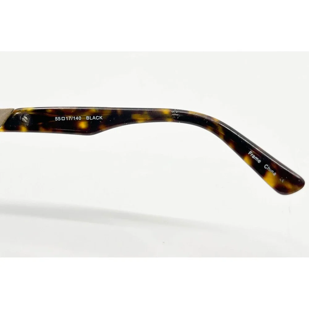 Alexander Julian Eyeglasses Mens Black Foil Tortoise Shell Rectangular 55-17-140